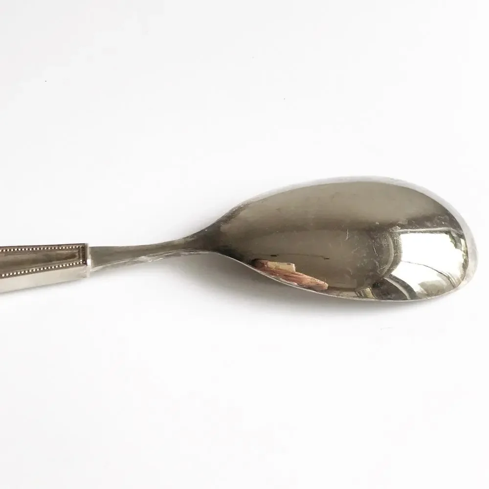 Vintage Kirk Sterling Silver Golden Winslow Serving Spoon Gold Trim Silverware